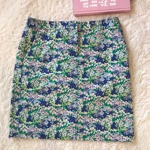 Talbots A Line Stretch Skirt in Floral